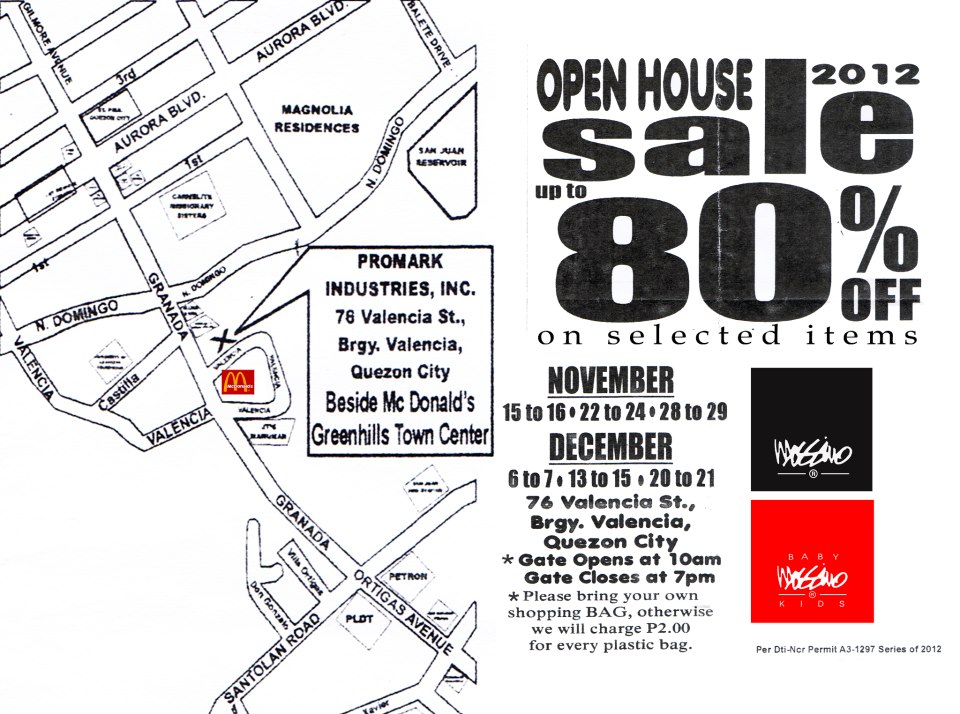 Mossimo Warehouse Sale November & December 2012