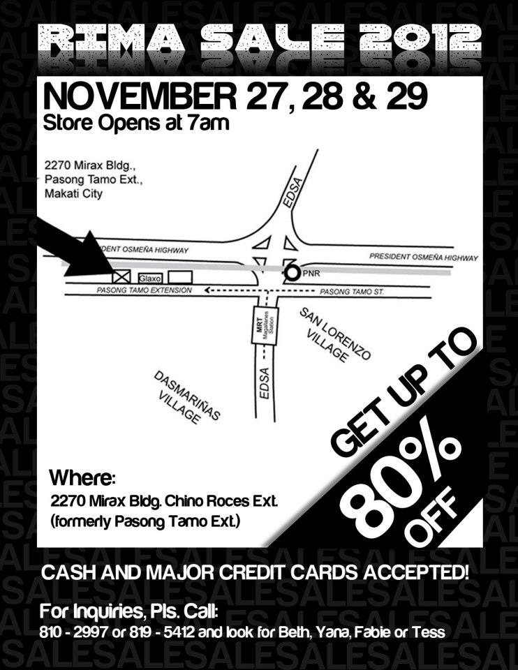 RIMA Sale November 2012