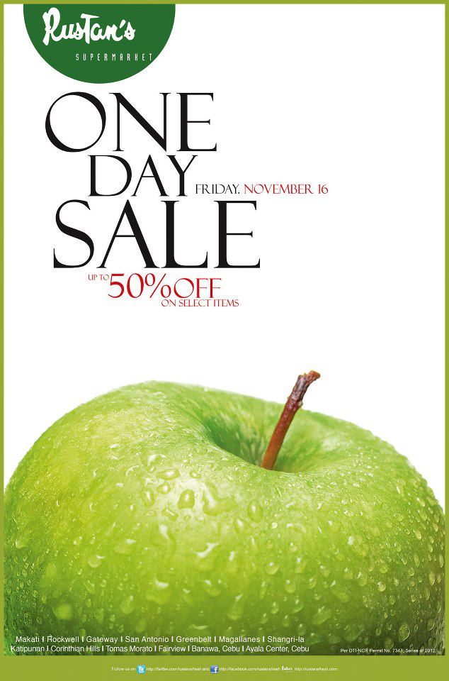 Rustan's Supermarket One Day Sale November 2012