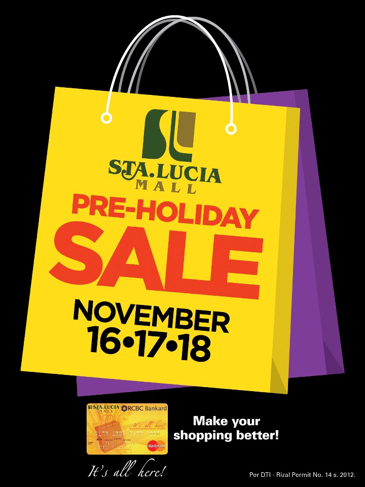 Sta. Lucia East Grand Mall Pre-Holiday Sale November 2012