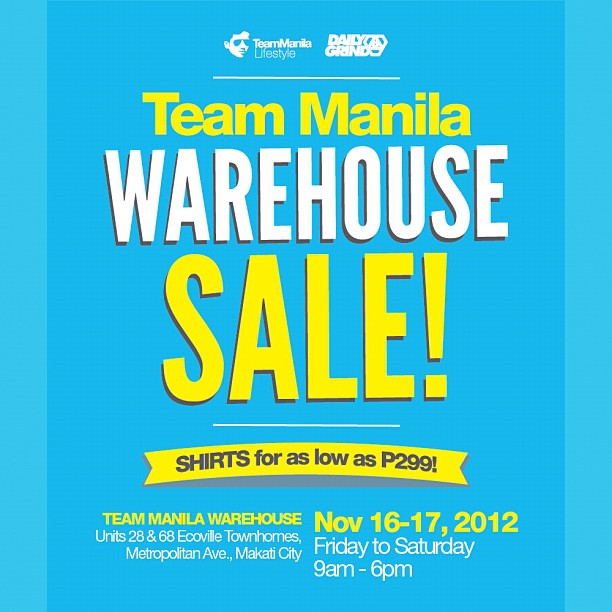 Team Manila Warehouse Sale November 2012