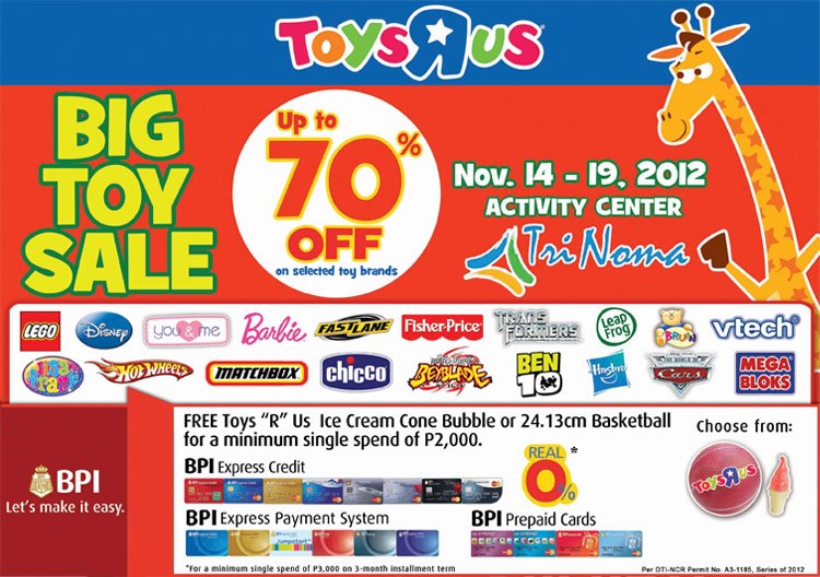 Toys R Us Big Toy Sale at Trinoma November 2012