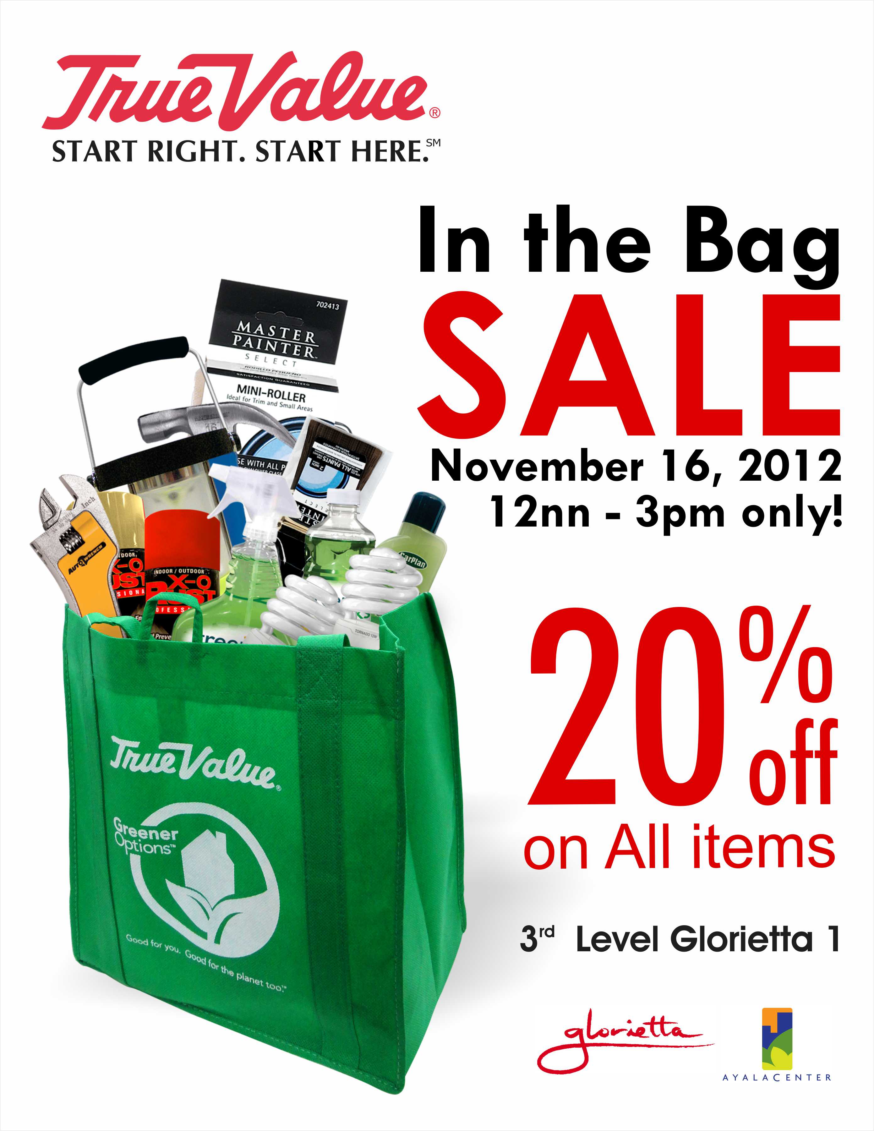 True Value Glorietta In the Bag Sale November 2012