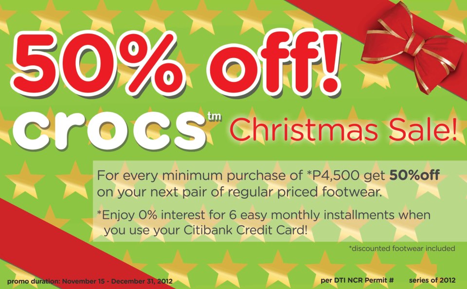 Crocs Christmas Sale December 2012