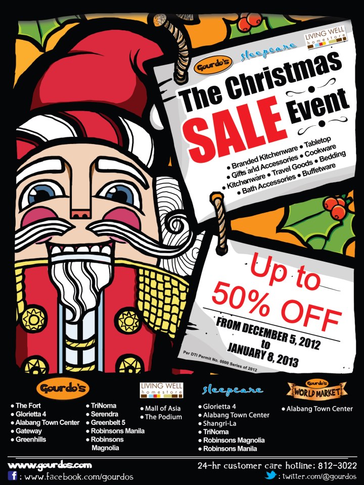 Gourdo, Living Well, Sleepcare Christmas Sale December 2012