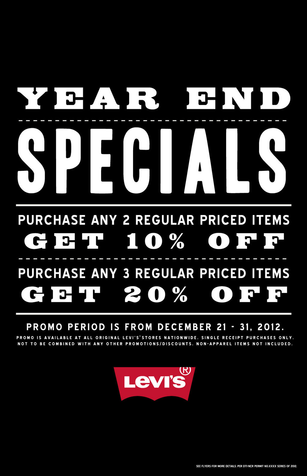 Levis Year End Specials December 2012