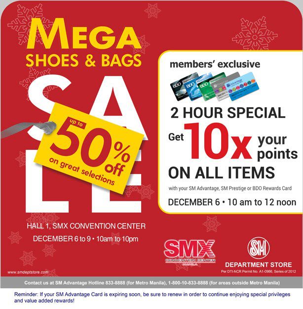 Mega Shoes & Bags Sale @ SMX Convention Center December 2012