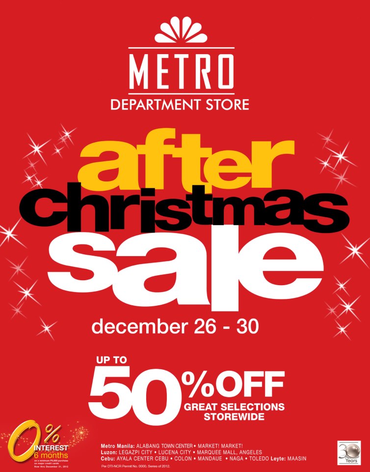 Metro Department Store After Christmas Sale December 2012