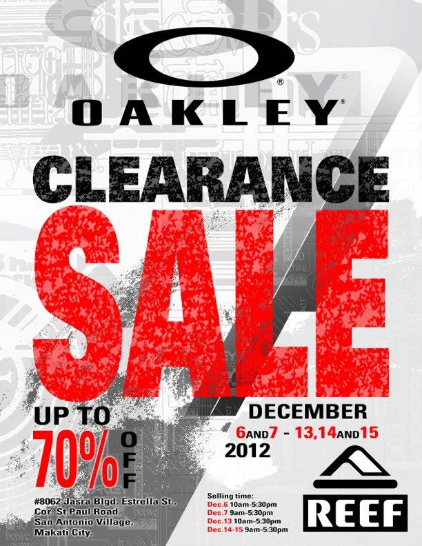 Oakley & Reef Clearance Sale December 2012