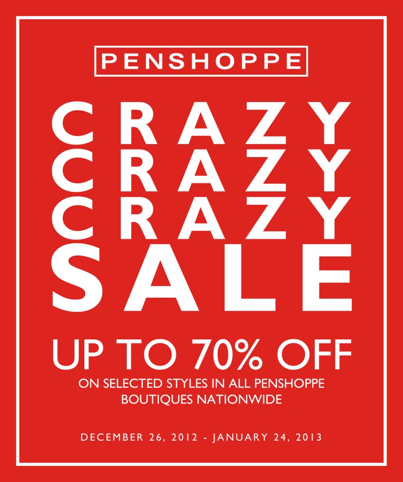 Penshoppe Crazy Sale December 2012 - January 2013