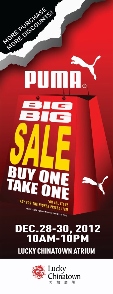 Puma Big Sale @ Lucky Chinatown Mall December 2012