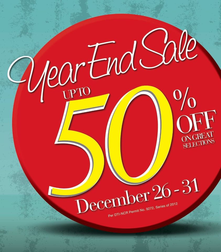 SM Department Store Year End Sale December 2012