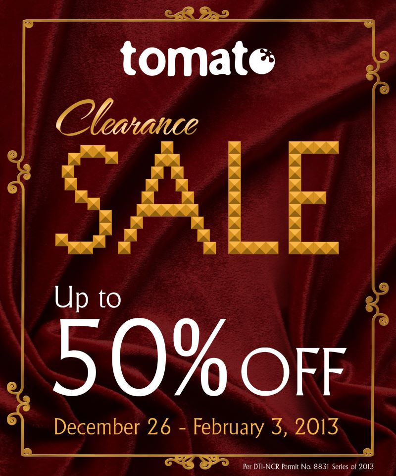 Tomato Clearance Sale December 2012 - February 2013