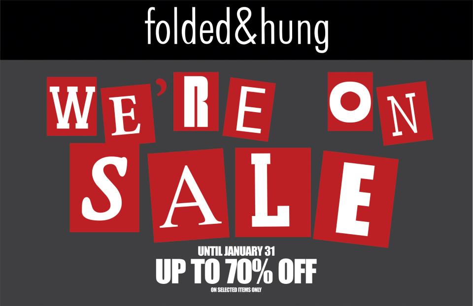 Folded and Hung End of Season Sale January 2013