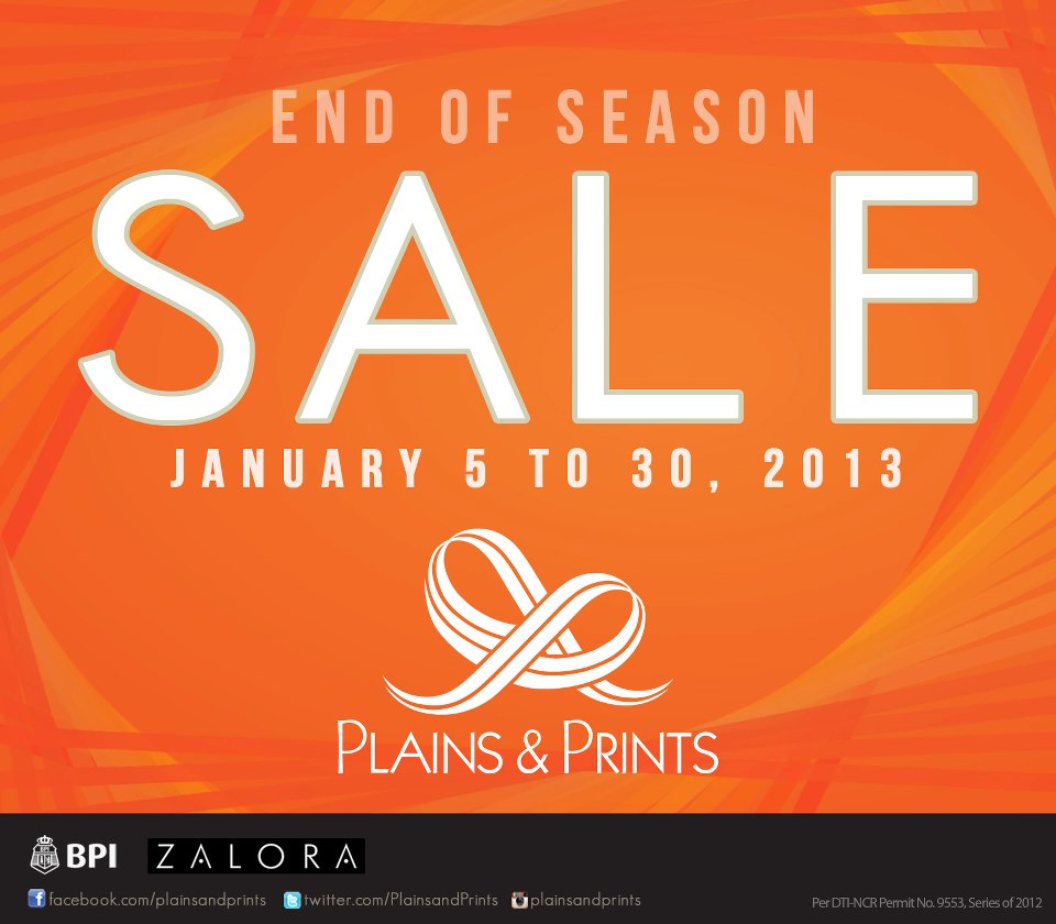 Plains & Prints End of Season Sale January 2013