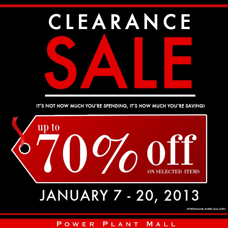 Power Plant Mall Clearance Sale January 2013