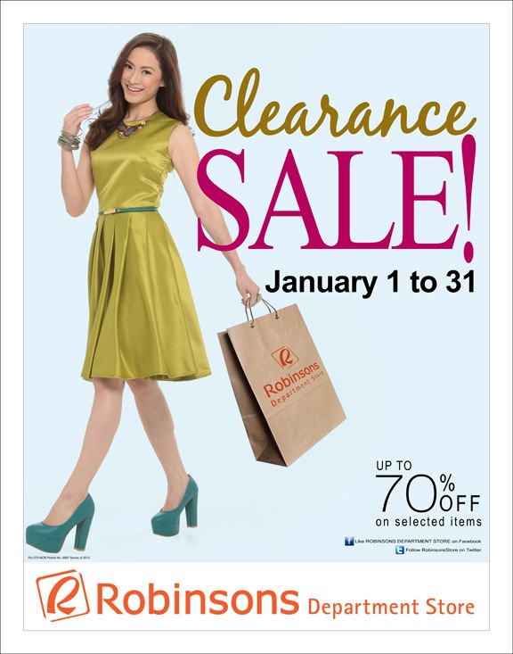 Robinsons Department Store Clearance Sale January 2013