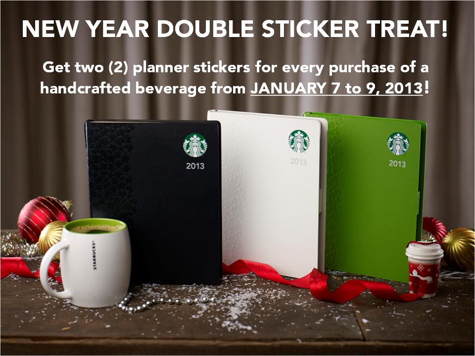 Starbucks Double Sticker Treat January 2013