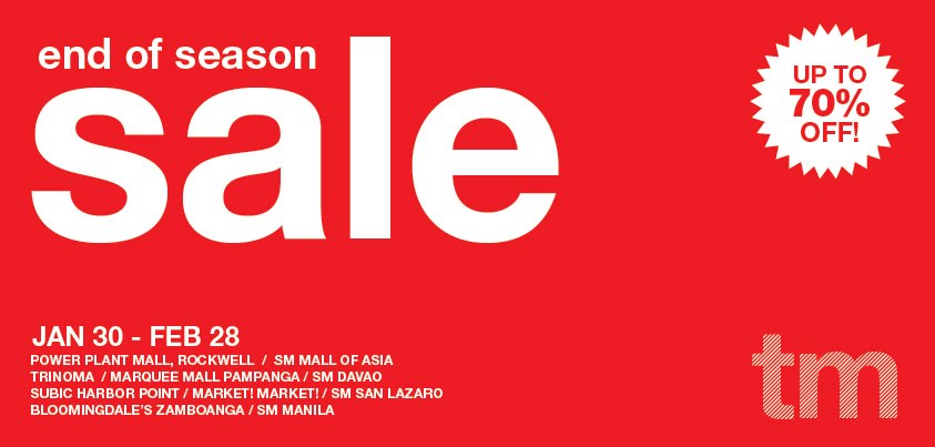 Team Manila End of Season Sale January - February 2013