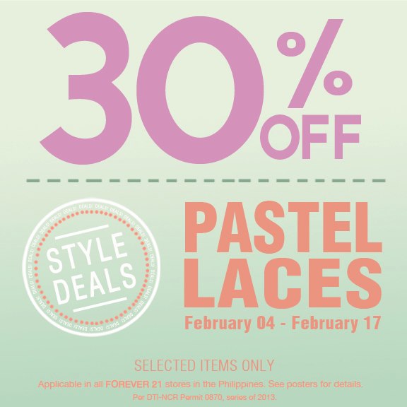 Forever 21 Pastels & Laces Sale February 2013