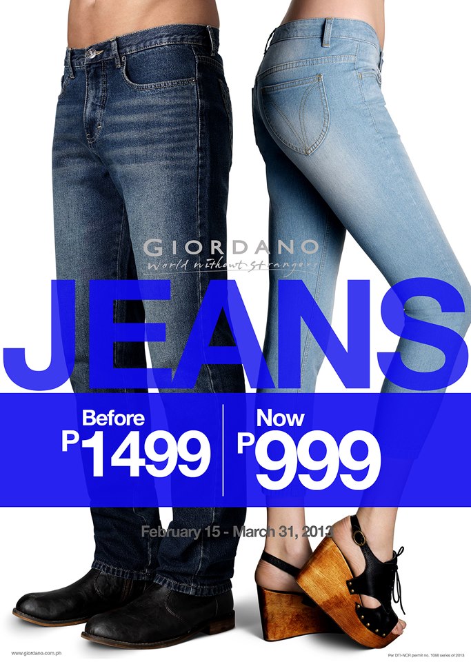 Giordano Denim Sale February - March 2013