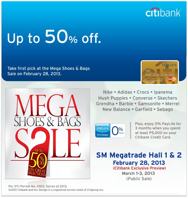 Mega Shoes & Bags Sale @ SM Megatrade Hall March 2013