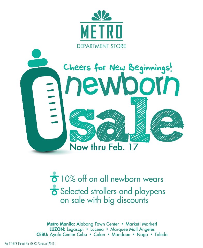 Metro Department Store Newborn Sale February 2013