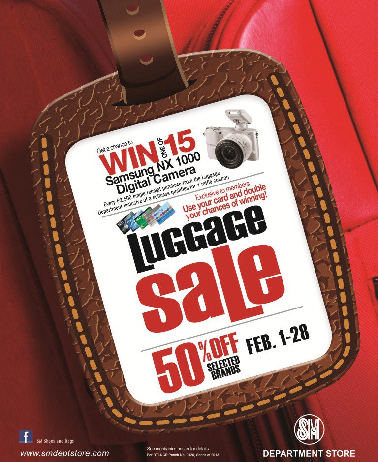 SM Department Store Luggage Sale February 2013