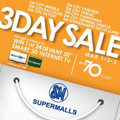 SM Supermalls 3-day Sale March 2013