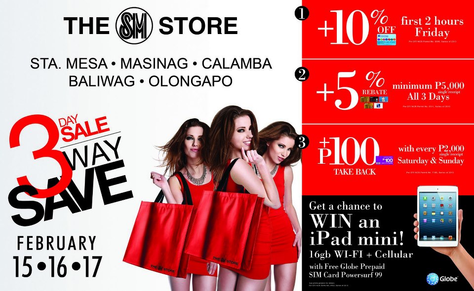 The SM Store 3-Day Sale February 2013