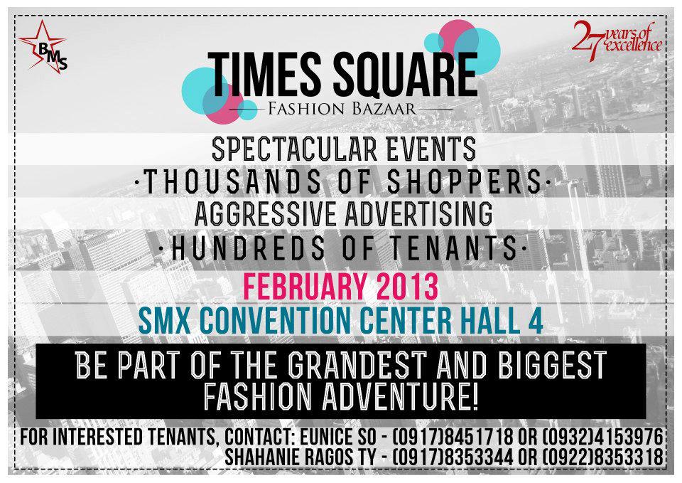 Times Square Fashion Bazaar @ SMX Convention Center February 2013