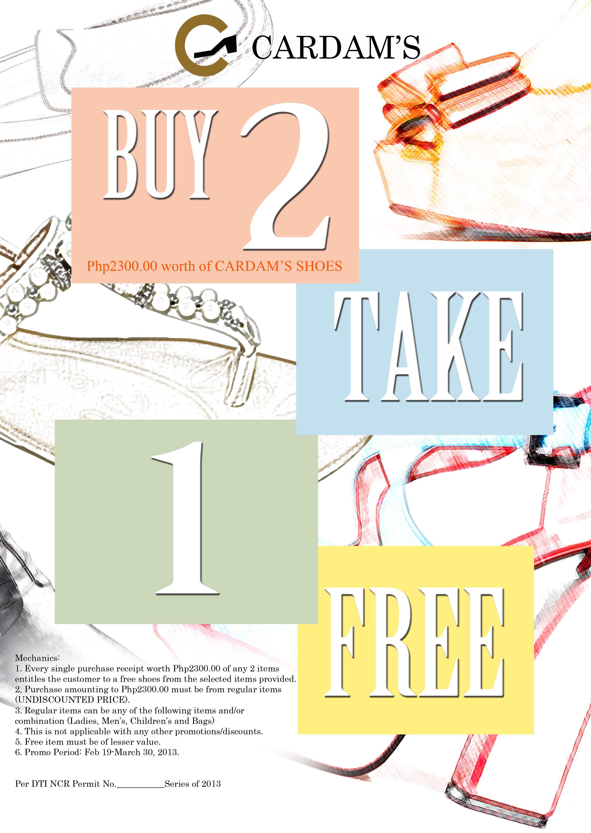 Cardams Buy 2 Take 1 Promo March 2013