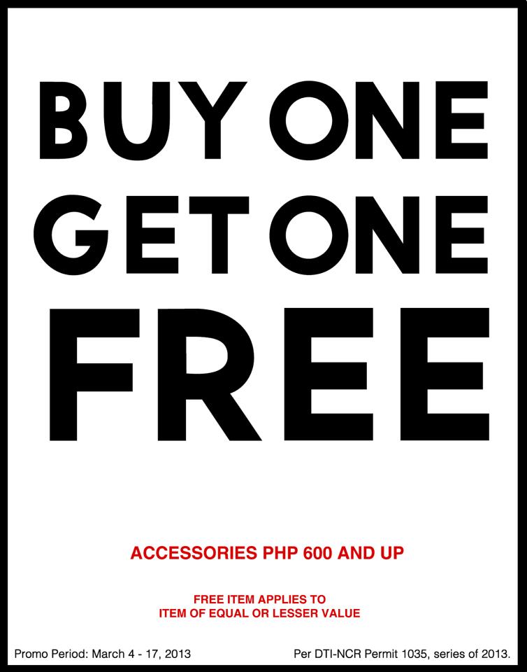 Forever 21 Buy One Get One on Accessories March 2013