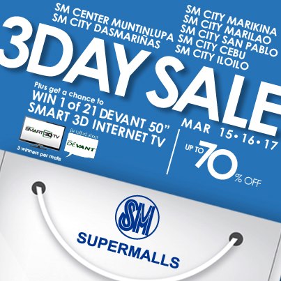 SM Supermalls 3-Day Sale March 2013