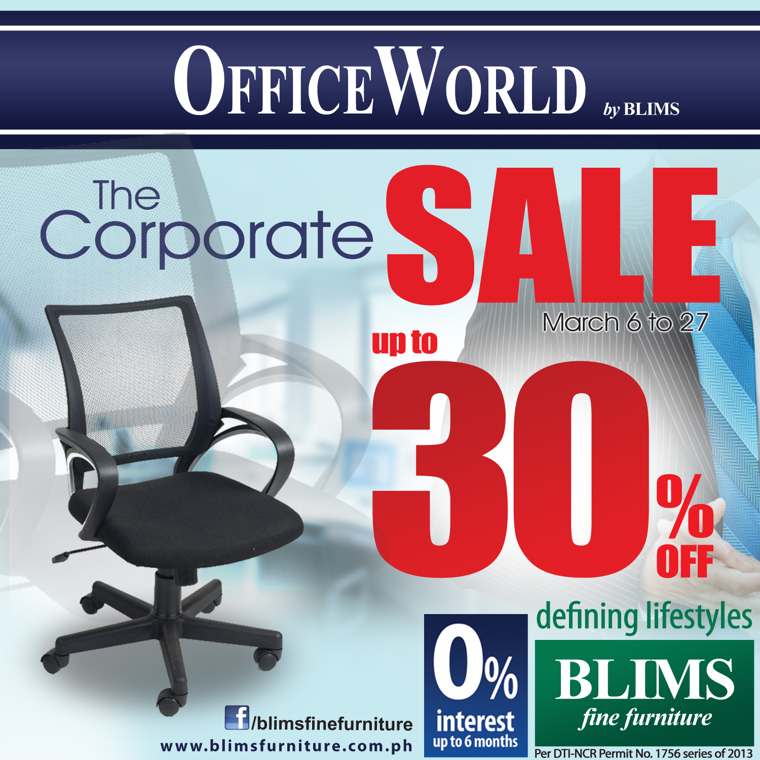 Office World Corporate Sale by BLIMS Fine Furniture March 2013