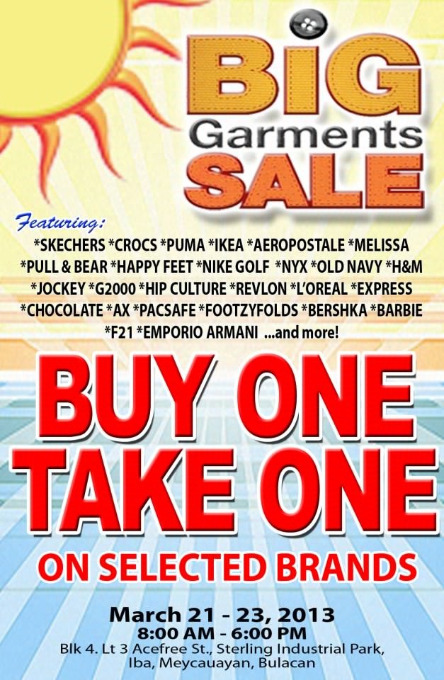 Big Garments Sale March 2013