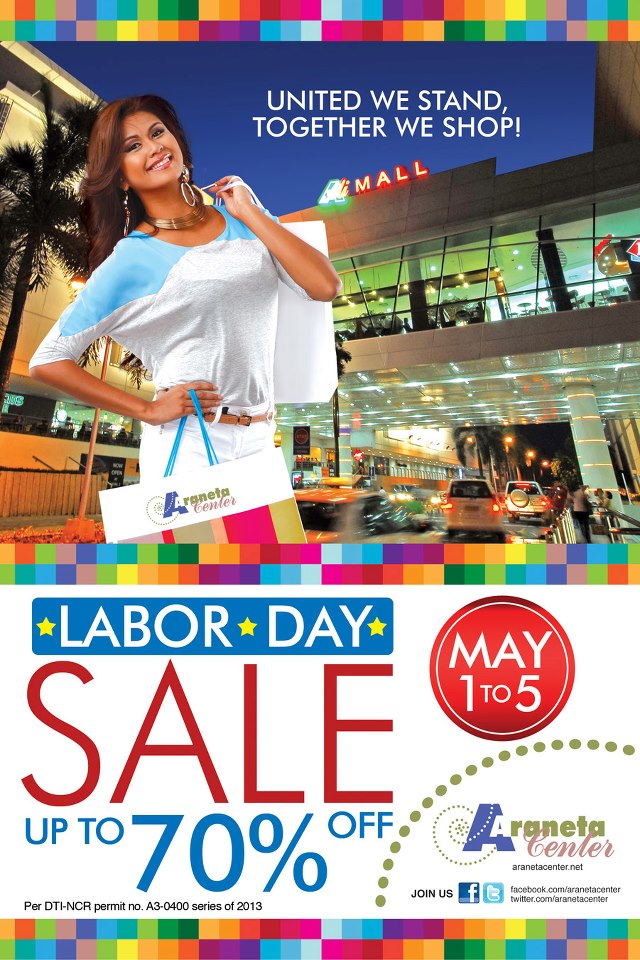 Araneta Center Labor Day Sale May 2013