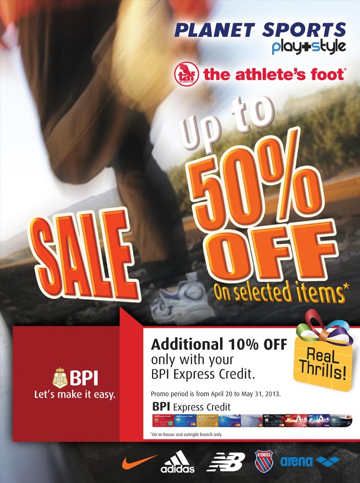 Planet Sports & TAF Philippines Sale April - May 2013