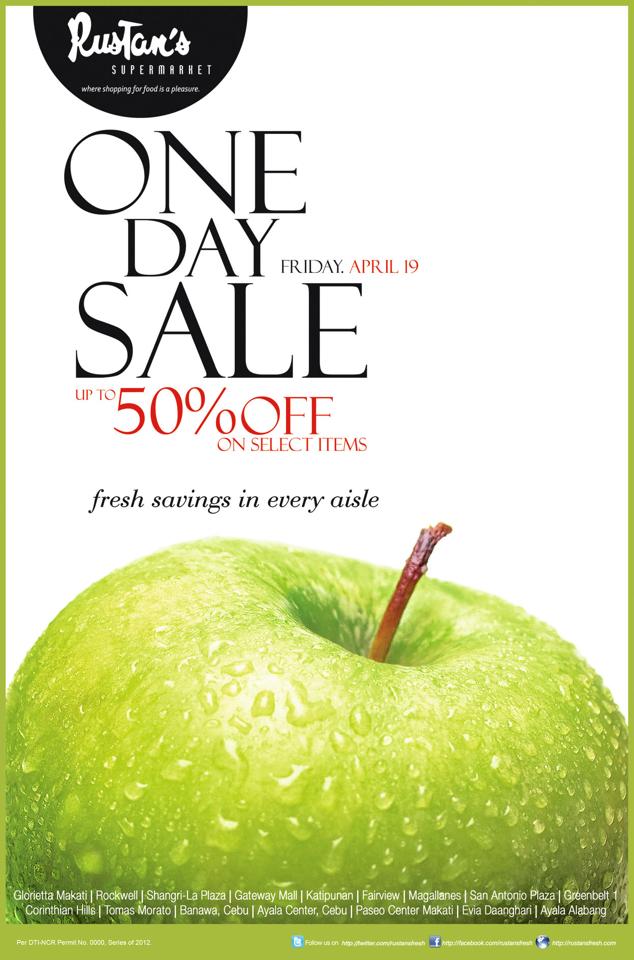 Rustan's Supermarket One Day Sale April 2013