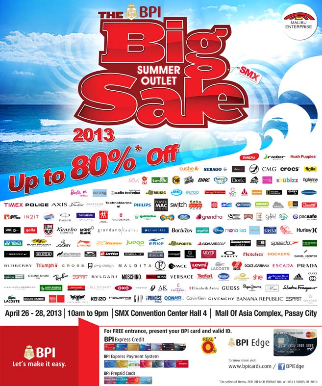 The Big Summer Outlet Sale @ SMX Convention Center April 2013