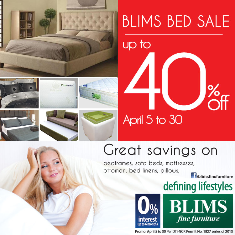 BLIMS Bed Sale April 2013