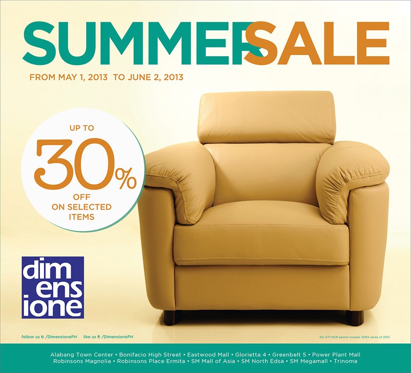 Dimensione Summer Sale May - June 2013