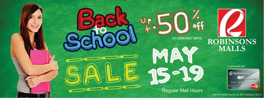 Robinsons Malls Back to School Sale May 2013