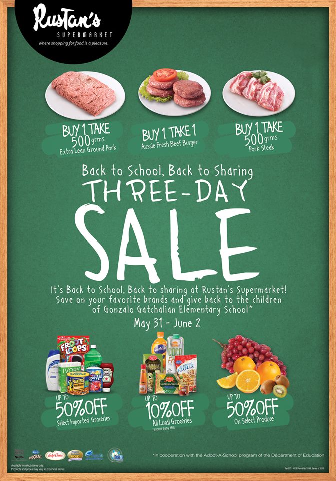 Rustan's Supermarket 3-Day Sale May - June 2013