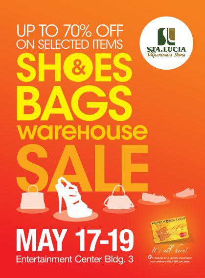 Sta. Lucia Department Store Shoes & Bags Warehouse Sale May 2013