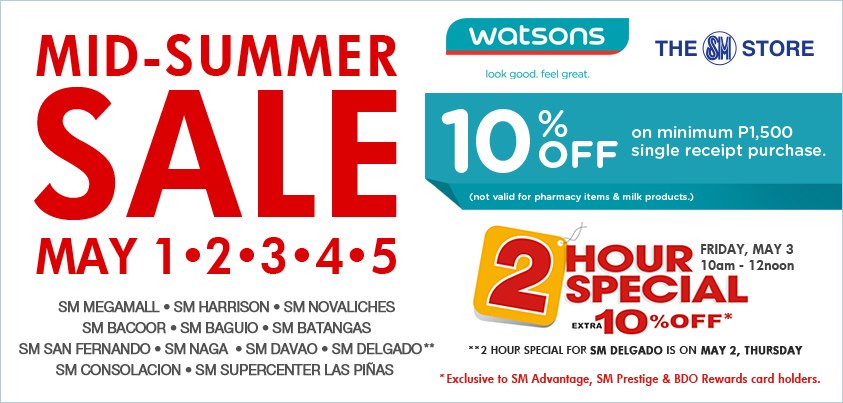 Watsons Mid-Summer Sale May 2013