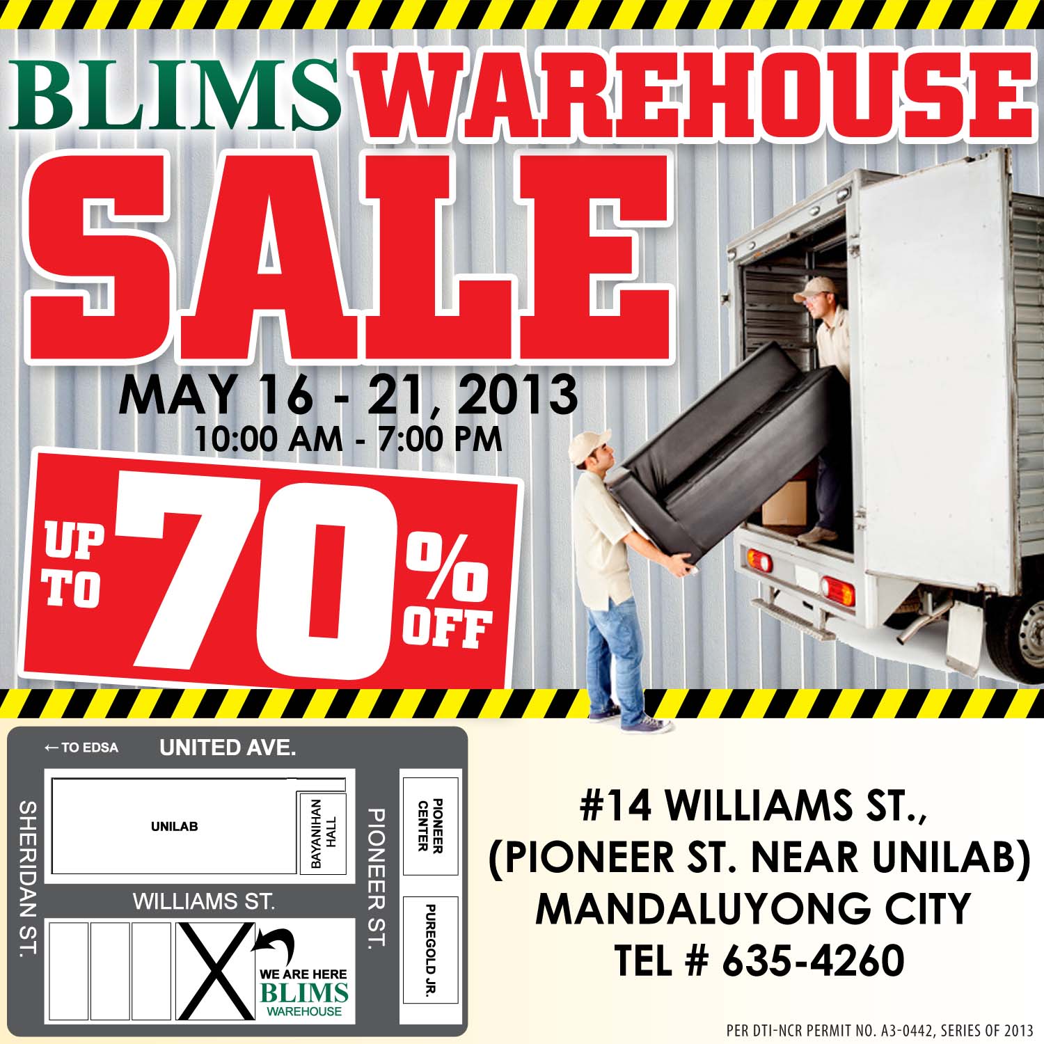 BLIMS Warehouse Sale May 2013