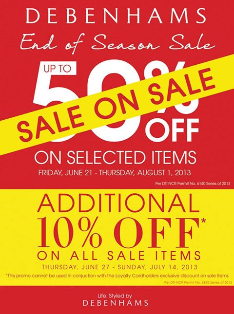 Debenhams Sale on Sale June - July 2013