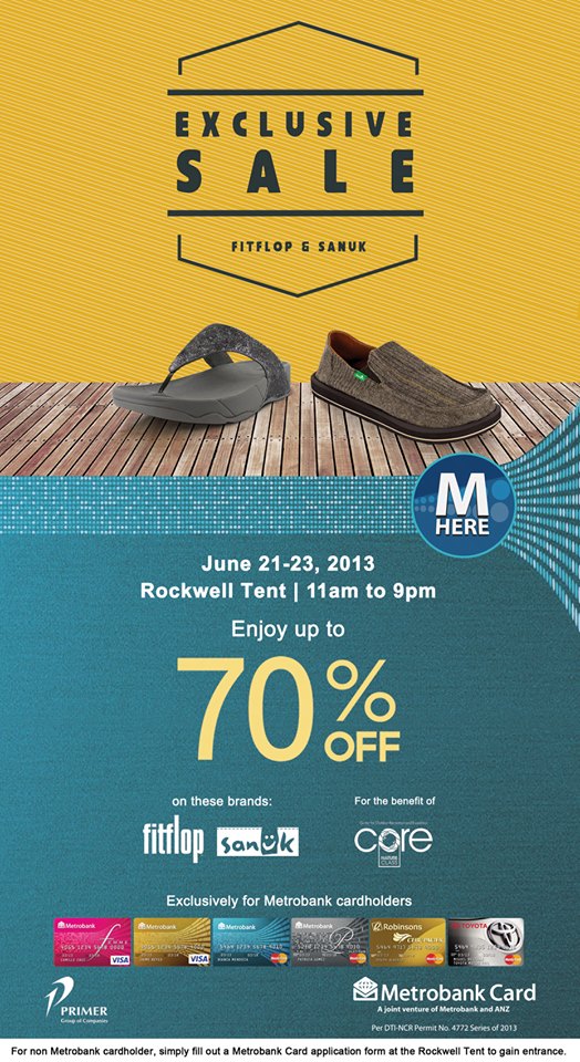 Fitflop & Sanuk Exclusive Sale @ Rockwell Tent June 2013