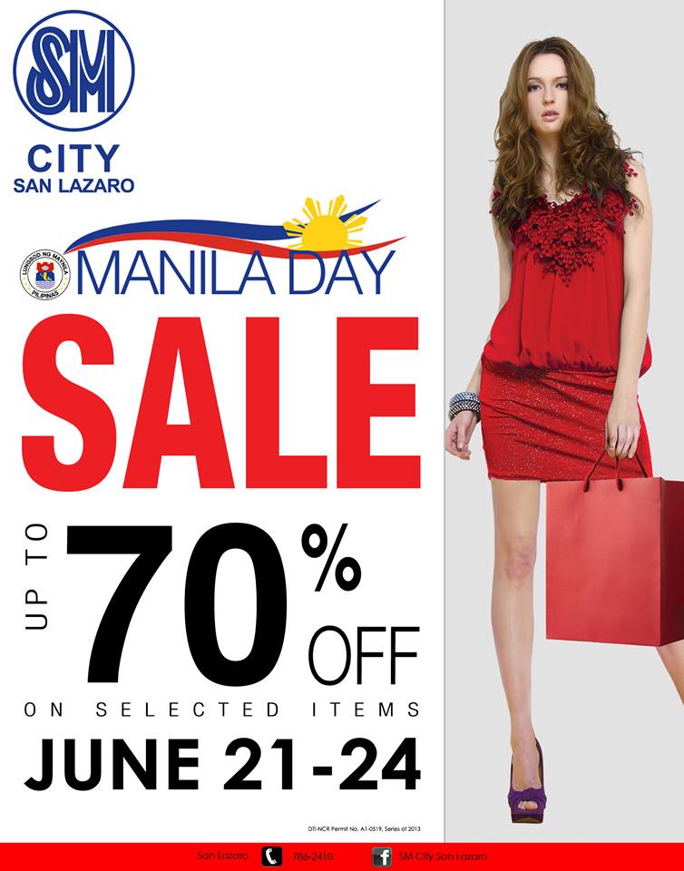 SM City San Lazaro Manila Day Sale June 2013